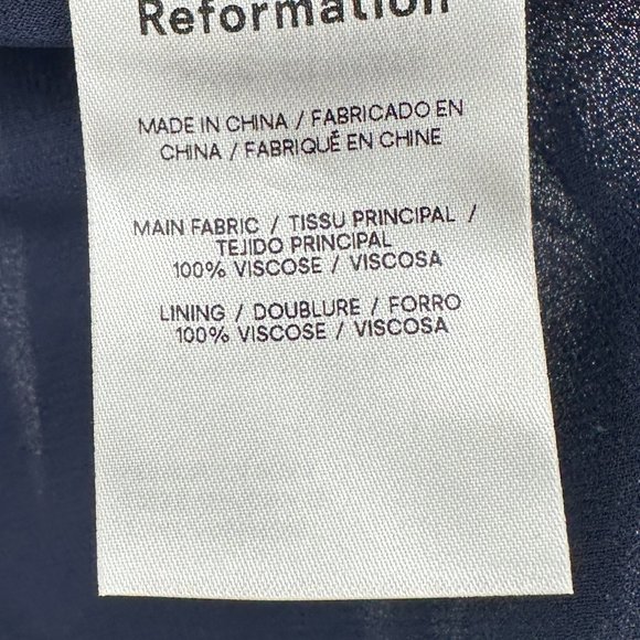 Reformation Winslow Maxi Evening WrapNavy Blue Dress - Picture 8 of 11